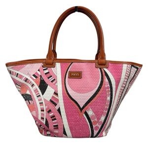 Emilio Pucci Pink Abstract Tote Bag